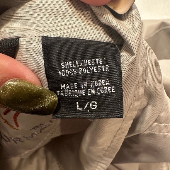 Vintage Greg Norman Collection Golf Jacket Shark Logo Beige Windbreaker L Korea - Picture 6 of 12